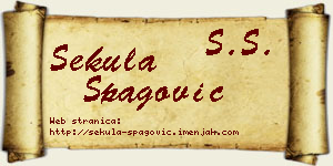 Sekula Špagović vizit kartica